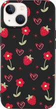 Mooodcase İphone 15 Plus Uyumlu Red Garden Desenli Premium Silikonlu Telefon Kılıfı