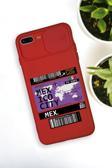 Mooodcase İphone 8 Plus Uyumlu Mexico Ticket Desenli Kamera Koruma Slider Kapaklı Silikonlu Telefon Kılıfı