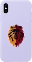 Mooodcase İphone Xs Max Uyumlu Sarı Kırmızı Aslan Desenli Premium Silikonlu Telefon Kılıfı