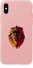 Mooodcase İphone Xs Max Uyumlu Sarı Kırmızı Aslan Desenli Premium Silikonlu Telefon Kılıfı