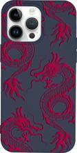 Mooodcase İphone 15 Pro Uyumlu Ejderha Desenli Premium Silikonlu Telefon Kılıfı