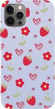 Mooodcase İphone 12 Pro Uyumlu Red Garden Desenli Premium Silikonlu Telefon Kılıfı