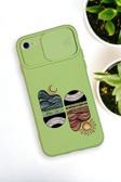 Mooodcase İphone 6 Uyumlu Sunset Wave Desenli Kamera Koruma Slider Kapaklı Silikonlu Telefon Kılıfı