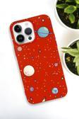 Mooodcase İphone 15 Pro Max Uyumlu Gezegenler Desenli Premium Silikonlu Lansman Telefon Kılıfı