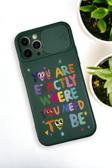 Mooodcase İphone 12 Pro Max Uyumlu Need To Be Desenli Kamera Koruma Slider Kapaklı Silikonlu Telefon Kılıfı