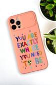 Mooodcase İphone 12 Pro Max Uyumlu Need To Be Desenli Kamera Koruma Slider Kapaklı Silikonlu Telefon Kılıfı