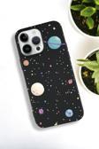 Mooodcase İphone 15 Pro Max Uyumlu Gezegenler Desenli Premium Silikonlu Lansman Telefon Kılıfı