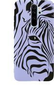 Butikcase Xiaomi Redmi Note 8 Pro Zebra Head Desenli Premium Silikonlu Lansman Lila Telefon Kılıfı