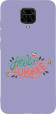 Butikcase Xiaomi Redmi Note 9 Pro Hello Summer Desenli Premium Silikonlu Lansman Lila Telefon Kılıfı