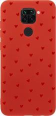 Butikcase Xiaomi Redmi Note 9 Minik Kalpler Slience Premium Silikonlu Lansman Kırmızı Telefon Kılıfı