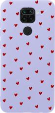 Butikcase Xiaomi Redmi Note 9 Minik Kalpler Slience Premium Silikonlu Lansman Lila Telefon Kılıfı