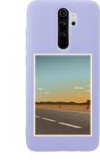Butikcase Xiaomi Redmi Note 8 Pro Road Premium Silikonlu Lansman Lila Telefon Kılıfı