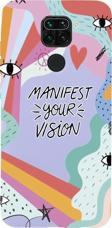 Mooodcase Redmi Note 9 Uyumlu Manifest Your Vision Premium Silikonlu Telefon Kılıfı
