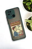 Mooodcase Xiaomi Redmi 10C Uyumlu Women At Work Desenli Buzlu Şeffaf Lüx Telefon Kılıfı