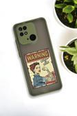 Mooodcase Xiaomi Redmi 10C Uyumlu Women At Work Desenli Buzlu Şeffaf Lüx Telefon Kılıfı