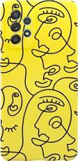 Mooodcase Samsung A23 Uyumlu Face Art Desenli Premium Silikonlu Lansman Telefon Kılıfı
