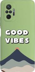 Mooodcase Xiaomi Redmi Note 10 Pro Uyumlu Good Vibes Desenli Premium Silikonlu Lansman Telefon Kılıfı