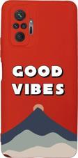 Mooodcase Xiaomi Redmi Note 10 Pro Uyumlu Good Vibes Desenli Premium Silikonlu Lansman Telefon Kılıfı