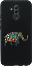 Mooodcase Huawei Mate 20 Lite Mandala Fil Desenli Premium Silikonlu Siyah Telefon Kılıfı