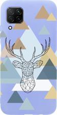 Mooodcase Huawei P40 Lite Polygon Deer Premium Silikonlu Telefon Kılıfı