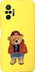 Mooodcase Xiaomi Redmi Note 10 Pro Uyumlu Teddy Bear Desenli Premium Silikonlu Lansman Telefon Kılıfı