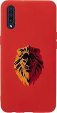 Mooodcase Samsung A30S Uyumlu Sarı Kırmızı Aslan Desenli Premium Silikonlu Telefon Kılıfı