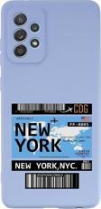 Mooodcase Samsung A23 Uyumlu New York Desenli Premium Silikonlu Lansman Telefon Kılıfı