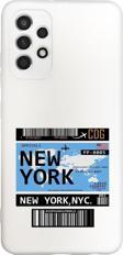 Mooodcase Samsung A23 Uyumlu New York Desenli Premium Silikonlu Lansman Telefon Kılıfı