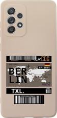 Mooodcase Samsung A23 Uyumlu Berlin Ticket Desenli Premium Silikonlu Lansman Telefon Kılıfı