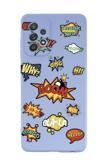 Mooodcase Samsung A32 Stickers Desenli Premium Silikonlu Telefon Kılıfı