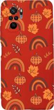 Mooodcase Xiaomi Redmi Note 10S Uyumlu Sonbahar Desenli Premium Silikonlu Telefon Kılıfı