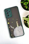 Mooodcase Samsung A33 Uyumlu Küçük Prens Desenli Buzlu Şeffaf Lüx Telefon Kılıfı