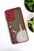 Mooodcase Samsung A33 Uyumlu Küçük Prens Desenli Buzlu Şeffaf Lüx Telefon Kılıfı