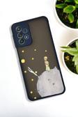 Mooodcase Samsung A33 Uyumlu Küçük Prens Desenli Buzlu Şeffaf Lüx Telefon Kılıfı