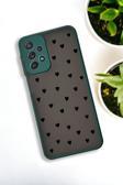 Mooodcase Samsung A53 Uyumlu Siyah Kalpler Desenli Buzlu Şeffaf Lüx Telefon Kılıfı