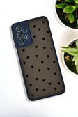 Mooodcase Samsung A53 Uyumlu Siyah Kalpler Desenli Buzlu Şeffaf Lüx Telefon Kılıfı