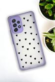 Mooodcase Samsung A53 Uyumlu Siyah Kalpler Desenli Buzlu Şeffaf Lüx Telefon Kılıfı