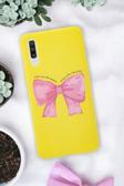 Mooodcase Samsung A70 Uyumlu Pembe Kurdele Premium Silikonlu Telefon Kılıfı