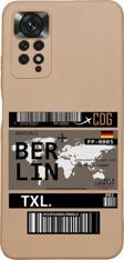 Mooodcase Xiaomi Redmi Note 11 Uyumlu Berlin Ticket Desenli Premium Silikonlu Lansman Telefon Kılıfı