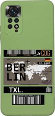 Mooodcase Xiaomi Redmi Note 11 Uyumlu Berlin Ticket Desenli Premium Silikonlu Lansman Telefon Kılıfı
