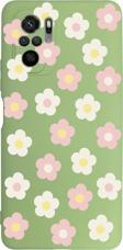 Mooodcase Xiaomi Redmi Note 10 Uyumlu Minik Çiçekler Desenli Premium Silikonlu Telefon Kılıfı