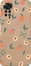 Mooodcase Xiaomi Redmi Note 11 Uyumlu Uyumlu Şeftali Pattern Premium Silikonlu Lansman Telefon Kılıfı
