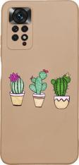 Mooodcase Xiaomi Redmi Note 11 Uyumlu Üçlü Kaktüs Desenli Premium Silikonlu Lansman Telefon Kılıfı