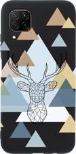 Mooodcase Huawei P40 Lite Polygon Deer Premium Silikonlu Telefon Kılıfı