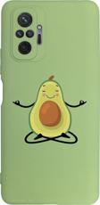 Mooodcase Xiaomi Redmi Note 10 Pro Max Uyumlu Yogi Avokado Desenli Premium Silikonlu Lansman Telefon Kılıfı