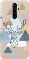 Mooodcase Xiaomi Redmi Note 8 Pro Polygon Deer Premium Silikonlu Telefon Kılıfı