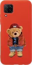 Mooodcase Huawei P40 Lite Teddy Bear Premium Silikonlu Telefon Kılıfı