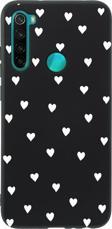 Mooodcase Xiaomi Redmi Note 8 Uyumlu Siyah Kalpler Desenli Premium Silikonlu Telefon Kılıfı