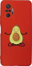 Mooodcase Xiaomi Redmi Note 10 Pro Max Uyumlu Yogi Avokado Desenli Premium Silikonlu Lansman Telefon Kılıfı