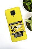 Mooodcase Xiaomi Redmi Note 9 Pro / Note 9S Uyumlu Tokyo Ticket Desenli Premium Silikonlu Lansman Telefon Kılı